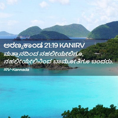 Picture 02 - ಅರಣ್ಯಕಾಂಡ 21:19 KANIRV - ಮತ್ತಾನದಿಂದ - Bible Verse Picture