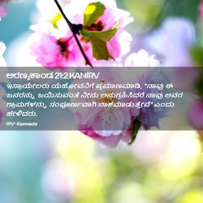 Picture 02 - ಅರಣ್ಯಕಾಂಡ 21:2 KANIRV - ಇಸ್ರಾಯೇಲರು - Bible Verse Picture