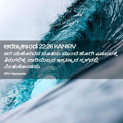 Picture 02 - ಅರಣ್ಯಕಾಂಡ 22:26 KANIRV - ಆಗ ಯೆಹೋವನ ದೂತನು - Bible Verse Picture