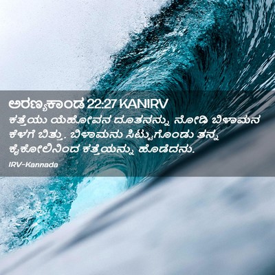 Picture 02 - ಅರಣ್ಯಕಾಂಡ 22:27 KANIRV - ಕತ್ತೆಯು ಯೆಹೋವನ - Bible Verse Picture