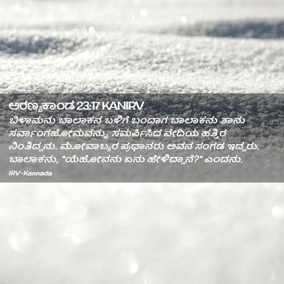 Picture 02 - ಅರಣ್ಯಕಾಂಡ 23:17 KANIRV - ಬಿಳಾಮನು ಬಾಲಾಕನ - Bible Verse Picture