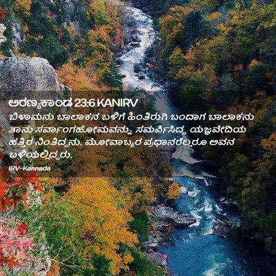 Picture 02 - ಅರಣ್ಯಕಾಂಡ 23:6 KANIRV - ಬಿಳಾಮನು ಬಾಲಾಕನ - Bible Verse Picture