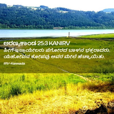 Picture 02 - ಅರಣ್ಯಕಾಂಡ 25:3 KANIRV - ಹೀಗೆ ಇಸ್ರಾಯೇಲರು - Bible Verse Picture