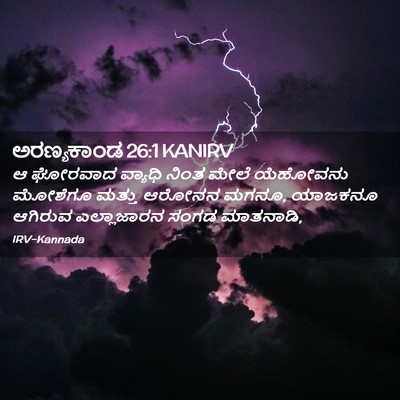 Picture 02 - ಅರಣ್ಯಕಾಂಡ 26:1 KANIRV - ಆ ಘೋರವಾದ ವ್ಯಾಧಿ - Bible Verse Picture