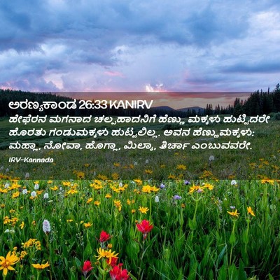 Picture 02 - ಅರಣ್ಯಕಾಂಡ 26:33 KANIRV - ಹೇಫೆರನ ಮಗನಾದ - Bible Verse Picture