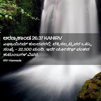 Picture 02 - ಅರಣ್ಯಕಾಂಡ 26:37 KANIRV - ಎಫ್ರಾಯೀಮ್ - Bible Verse Picture