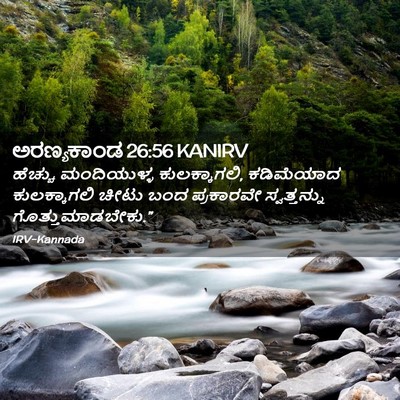 Picture 02 - ಅರಣ್ಯಕಾಂಡ 26:56 KANIRV - ಹೆಚ್ಚು ಮಂದಿಯುಳ್ಳ - Bible Verse Picture