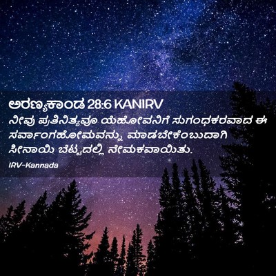 Picture 02 - ಅರಣ್ಯಕಾಂಡ 28:6 KANIRV - ನೀವು ಪ್ರತಿನಿತ್ಯವೂ - Bible Verse Picture