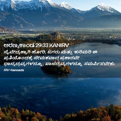 Picture 02 - ಅರಣ್ಯಕಾಂಡ 29:33 KANIRV - ನೈವೇದ್ಯಕ್ಕಾಗಿ - Bible Verse Picture