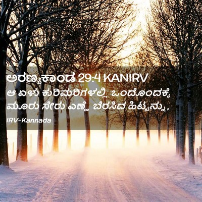 Picture 02 - ಅರಣ್ಯಕಾಂಡ 29:4 KANIRV - ಆ ಏಳು - Bible Verse Picture