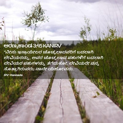Picture 02 - ಅರಣ್ಯಕಾಂಡ 3:45 KANIRV - “ನೀನು ಇಸ್ರಾಯೇಲರ - Bible Verse Picture