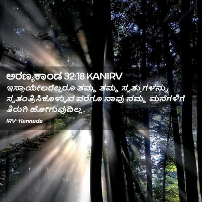 Picture 02 - ಅರಣ್ಯಕಾಂಡ 32:18 KANIRV - ಇಸ್ರಾಯೇಲರೆಲ್ಲರೂ - Bible Verse Picture