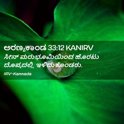 Picture 02 - ಅರಣ್ಯಕಾಂಡ 33:12 KANIRV - ಸೀನ್ ಮರುಭೂಮಿಯಿಂದ - Bible Verse Picture