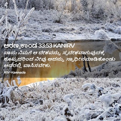Picture 02 - ಅರಣ್ಯಕಾಂಡ 33:53 KANIRV - ನಾನು ನಿಮಗೆ ಆ - Bible Verse Picture