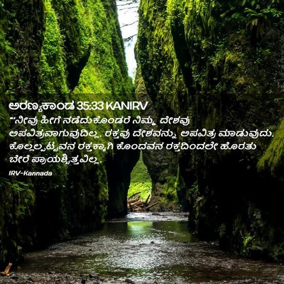 Picture 02 - ಅರಣ್ಯಕಾಂಡ 35:33 KANIRV - “‘ನೀವು ಹೀಗೆ - Bible Verse Picture