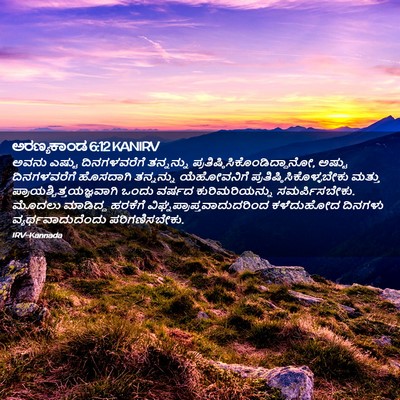 Picture 02 - ಅರಣ್ಯಕಾಂಡ 6:12 KANIRV - ಅವನು ಎಷ್ಟು - Bible Verse Picture