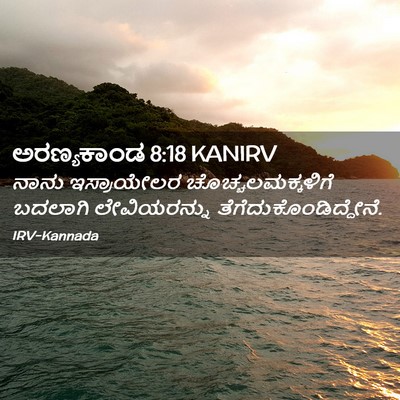 Picture 02 - ಅರಣ್ಯಕಾಂಡ 8:18 KANIRV - ನಾನು ಇಸ್ರಾಯೇಲರ - Bible Verse Picture