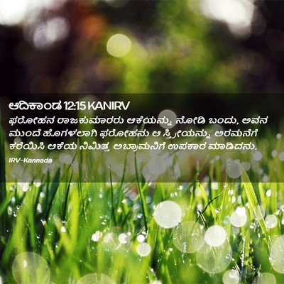 Picture 02 - ಆದಿಕಾಂಡ 12:15 KANIRV - ಫರೋಹನ ರಾಜಕುಮಾರರು - Bible Verse Picture