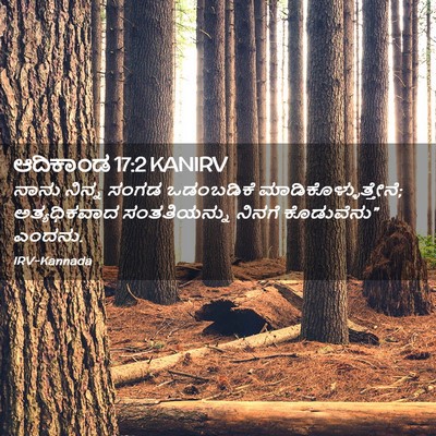 Picture 02 - ಆದಿಕಾಂಡ 17:2 KANIRV - ನಾನು ನಿನ್ನ ಸಂಗಡ - Bible Verse Picture