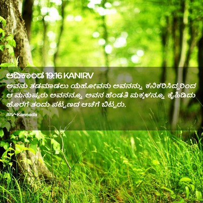 Picture 02 - ಆದಿಕಾಂಡ 19:16 KANIRV - ಅವನು ತಡಮಾಡಲು - Bible Verse Picture