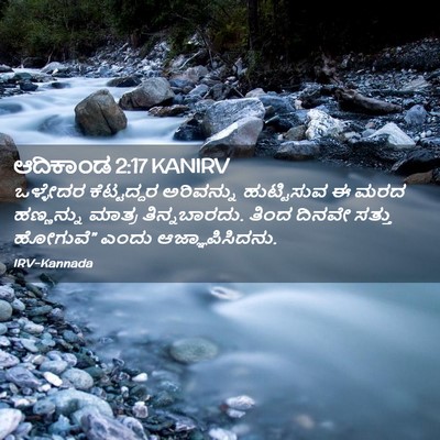 Picture 02 - ಆದಿಕಾಂಡ 2:17 KANIRV - ಒಳ್ಳೇದರ ಕೆಟ್ಟದ್ದರ - Bible Verse Picture