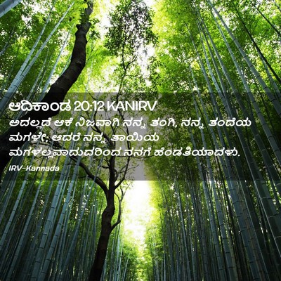 Picture 02 - ಆದಿಕಾಂಡ 20:12 KANIRV - ಅದಲ್ಲದೆ ಆಕೆ - Bible Verse Picture