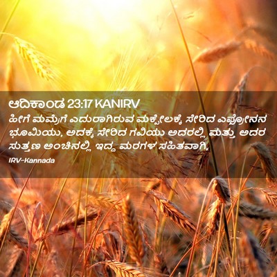 Picture 02 - ಆದಿಕಾಂಡ 23:17 KANIRV - ಹೀಗೆ ಮಮ್ರೆಗೆ - Bible Verse Picture