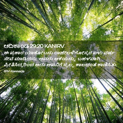 Picture 02 - ಆದಿಕಾಂಡ 29:20 KANIRV - ಈ ಪ್ರಕಾರ ಯಾಕೋಬನು - Bible Verse Picture