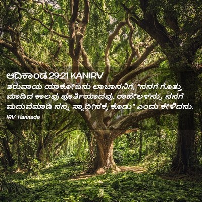 Picture 02 - ಆದಿಕಾಂಡ 29:21 KANIRV - ತರುವಾಯ ಯಾಕೋಬನು - Bible Verse Picture