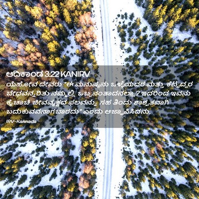 Picture 02 - ಆದಿಕಾಂಡ 3:22 KANIRV - ಯೆಹೋವ ದೇವರು “ಈ - Bible Verse Picture