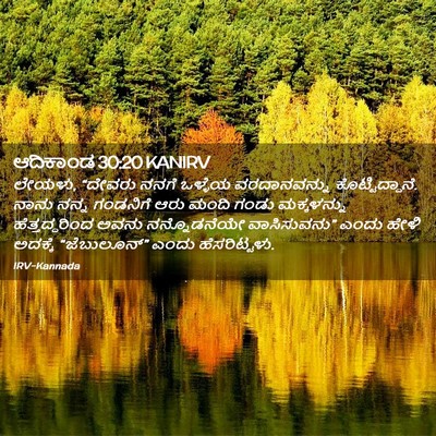 Picture 02 - ಆದಿಕಾಂಡ 30:20 KANIRV - ಲೇಯಳು, “ದೇವರು ನನಗೆ - Bible Verse Picture