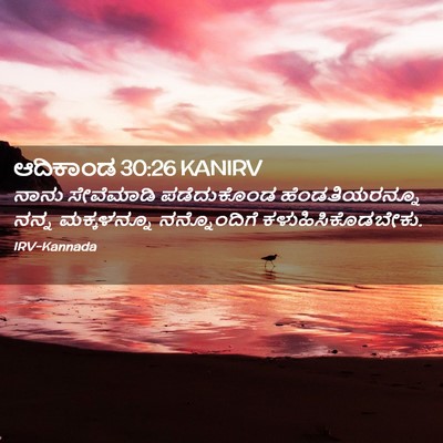 Picture 02 - ಆದಿಕಾಂಡ 30:26 KANIRV - ನಾನು ಸೇವೆಮಾಡಿ - Bible Verse Picture