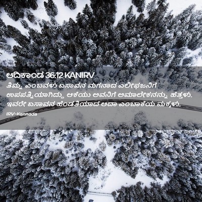 Picture 02 - ಆದಿಕಾಂಡ 36:12 KANIRV - ತಿಮ್ನ ಎಂಬವಳು - Bible Verse Picture