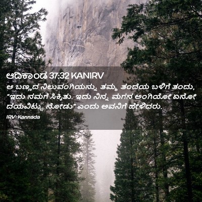 Picture 02 - ಆದಿಕಾಂಡ 37:32 KANIRV - ಆ ಬಣ್ಣದ - Bible Verse Picture