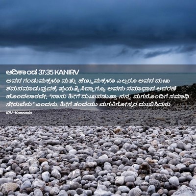 Picture 02 - ಆದಿಕಾಂಡ 37:35 KANIRV - ಅವನ ಗಂಡುಮಕ್ಕಳೂ - Bible Verse Picture