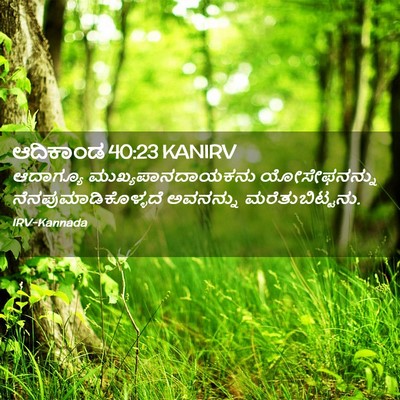 Picture 02 - ಆದಿಕಾಂಡ 40:23 KANIRV - ಆದಾಗ್ಯೂ - Bible Verse Picture