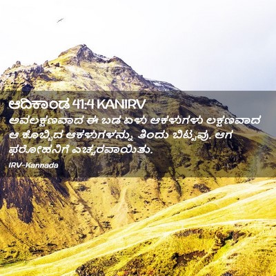 Picture 02 - ಆದಿಕಾಂಡ 41:4 KANIRV - ಅವಲಕ್ಷಣವಾದ ಈ ಬಡ - Bible Verse Picture