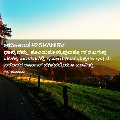 Picture 02 - ಆದಿಕಾಂಡ 42:5 KANIRV - ಧಾನ್ಯವನ್ನು - Bible Verse Picture