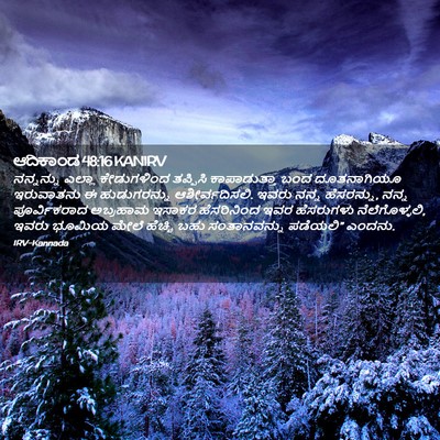 Picture 02 - ಆದಿಕಾಂಡ 48:16 KANIRV - ನನ್ನನ್ನು ಎಲ್ಲಾ - Bible Verse Picture