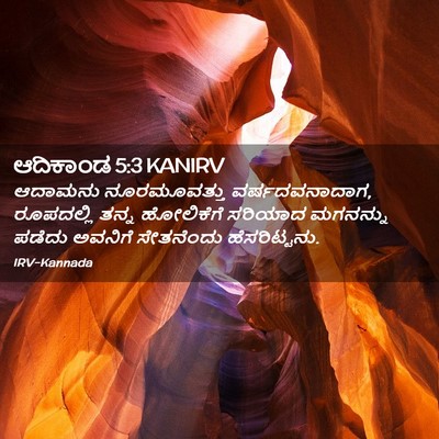 Picture 02 - ಆದಿಕಾಂಡ 5:3 KANIRV - ಆದಾಮನು ನೂರಮೂವತ್ತು - Bible Verse Picture
