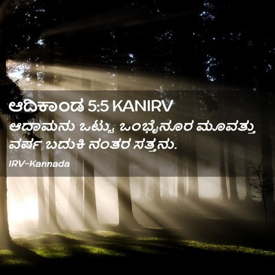 Picture 02 - ಆದಿಕಾಂಡ 5:5 KANIRV - ಆದಾಮನು ಒಟ್ಟು - Bible Verse Picture