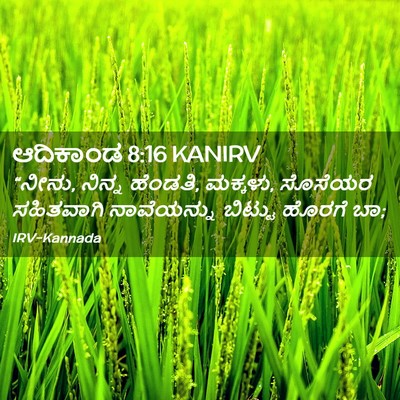 Picture 02 - ಆದಿಕಾಂಡ 8:16 KANIRV - “ನೀನು, ನಿನ್ನ - Bible Verse Picture