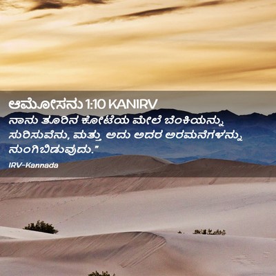Picture 02 - ಆಮೋಸನು 1:10 KANIRV - ನಾನು ತೂರಿನ ಕೋಟೆಯ - Bible Verse Picture