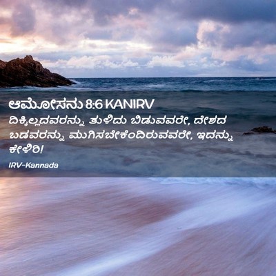 Picture 02 - ಆಮೋಸನು 8:6 KANIRV - ದಿಕ್ಕಿಲ್ಲದವರನ್ನು - Bible Verse Picture