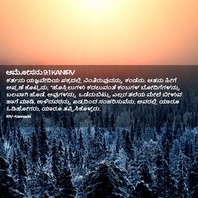 Picture 02 - ಆಮೋಸನು 9:1 KANIRV - ಕರ್ತನು ಯಜ್ಞವೇದಿಯ - Bible Verse Picture