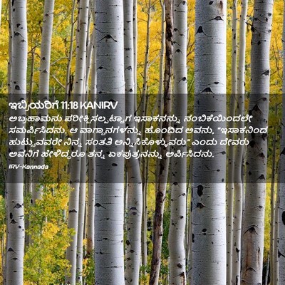 Picture 02 - ಇಬ್ರಿಯರಿಗೆ 11:18 KANIRV - ಅಬ್ರಹಾಮನು - Bible Verse Picture