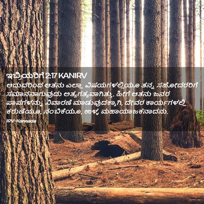 Picture 02 - ಇಬ್ರಿಯರಿಗೆ 2:17 KANIRV - ಆದುದರಿಂದ ಆತನು - Bible Verse Picture