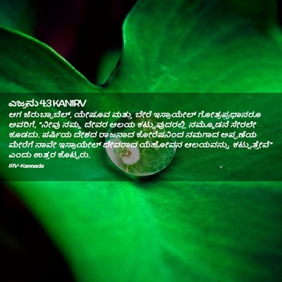 Picture 02 - ಎಜ್ರನು 4:3 KANIRV - ಆಗ ಜೆರುಬ್ಬಾಬೆಲ್, - Bible Verse Picture