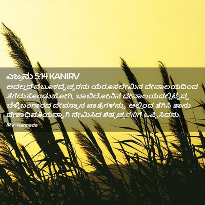 Picture 02 - ಎಜ್ರನು 5:14 KANIRV - ಅದಲ್ಲದೆ - Bible Verse Picture