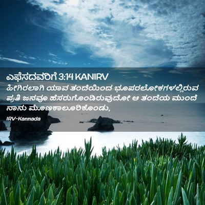 Picture 02 - ಎಫೆಸದವರಿಗೆ 3:14 KANIRV - ಹೀಗಿರಲಾಗಿ ಯಾವ - Bible Verse Picture